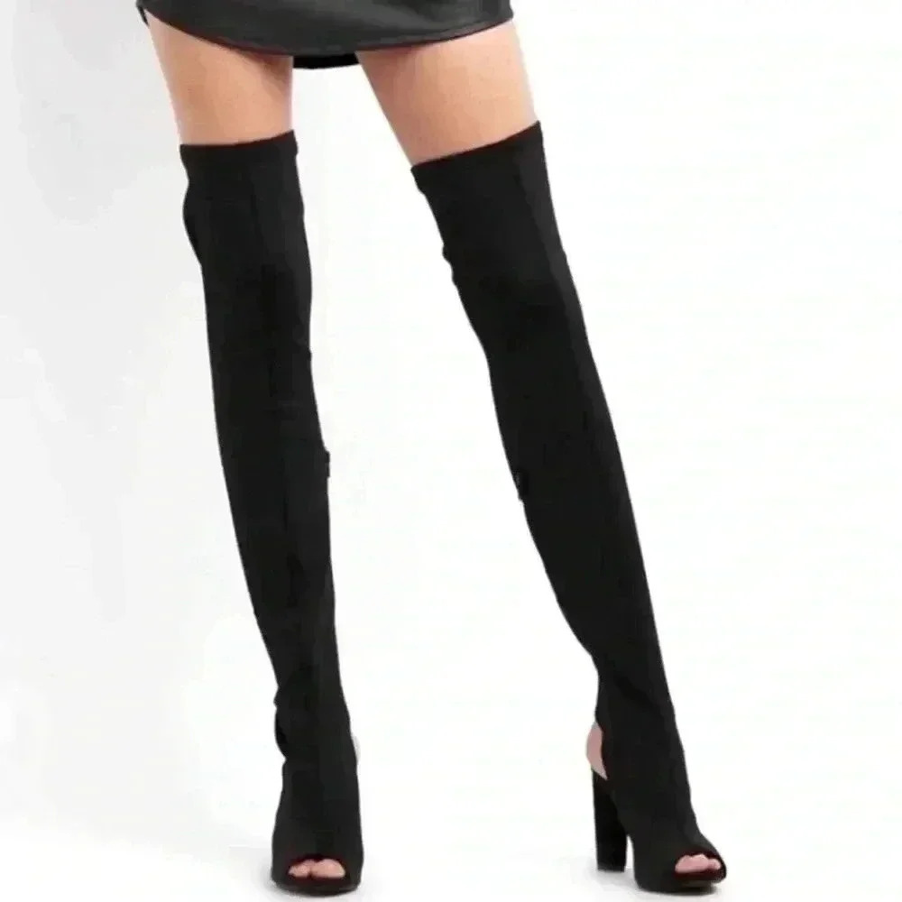 Elegant Black Over-the-Knee Boots